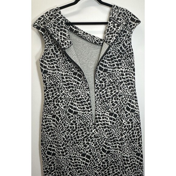 Jones Wear Dress Size 16 Multicolored Sleeveless Abstract Sheath Career Zip Back - Picture 7 of 13